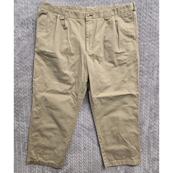 Duluth Trading 44x30 Khaki Middle Management Relaxed Expander Waist Chino Pants‎ - Picture 1 of 8